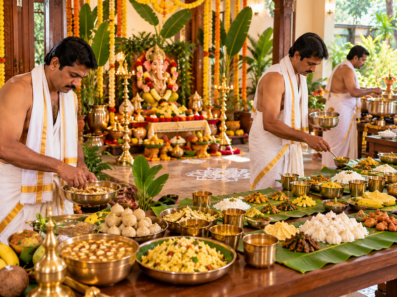 Festival naivedyam and sweets prepared by Vigneshwara Caterers, Hyderabad