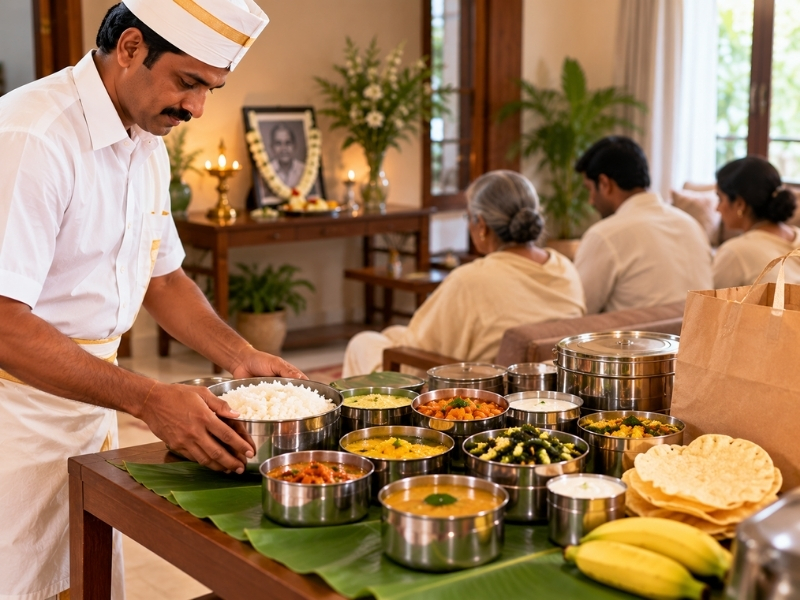 Satvik sutak meal delivered by Vigneshwara Caterers in Hyderabad